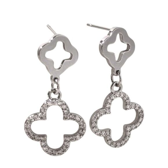 4 Leaf Clover Earrings - Picture 7 of 9